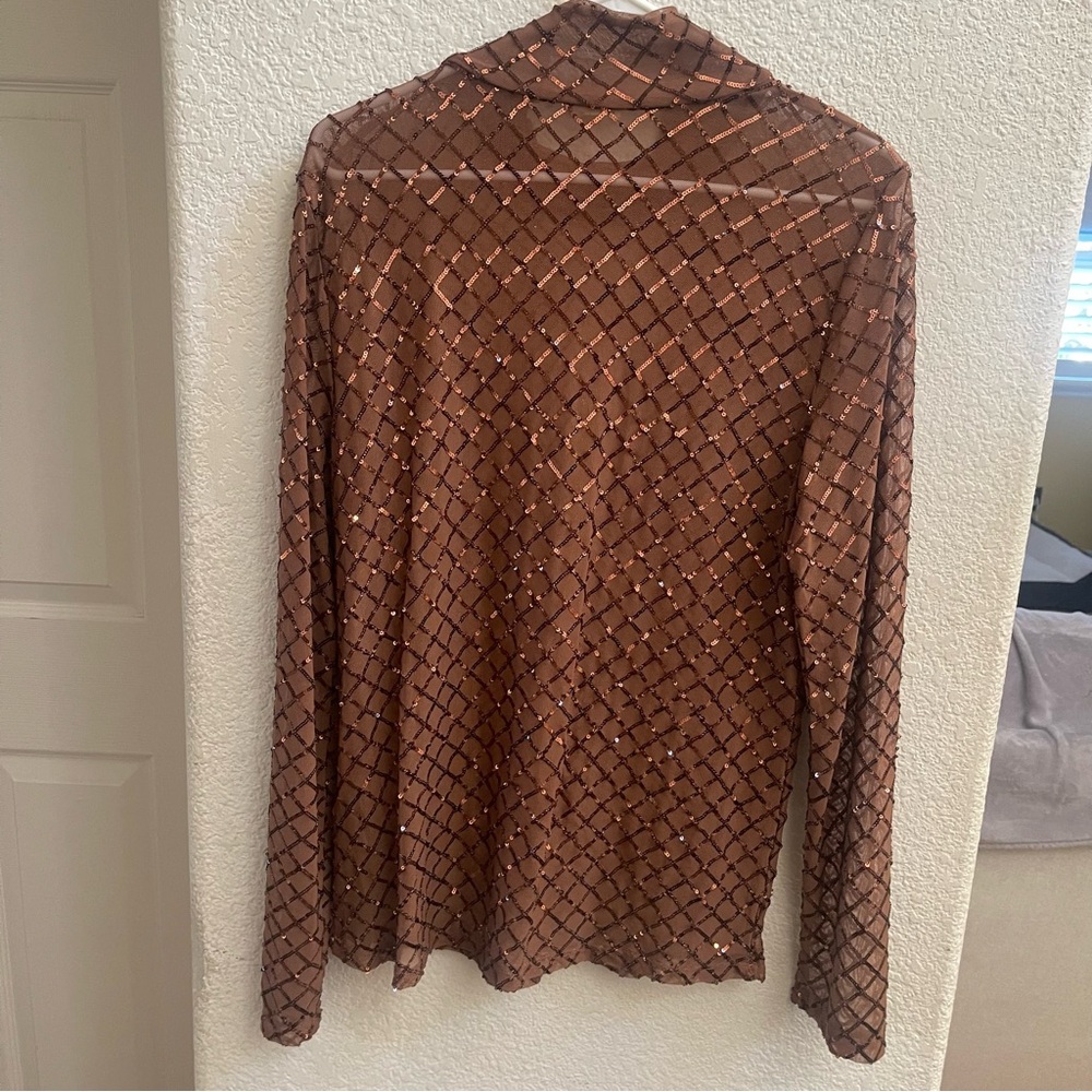 Pilcro Copper Mesh Top - Picture 3 of 3